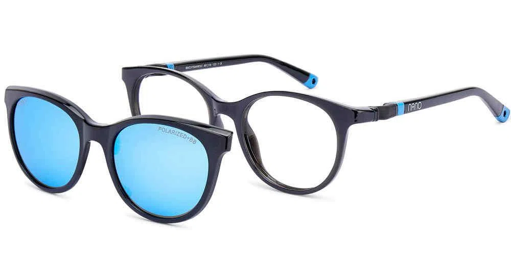 Nanovista GLITCH SC 3.0 Eyeglasses - GLITCH SC 3.0 BLACK BLUE W/CLIP - view 5